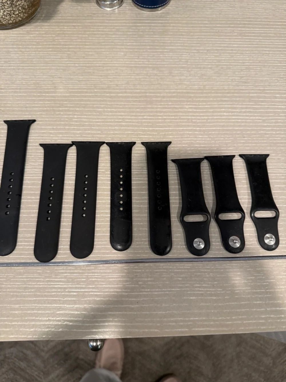 Assorted Black Silicone Watch Bands